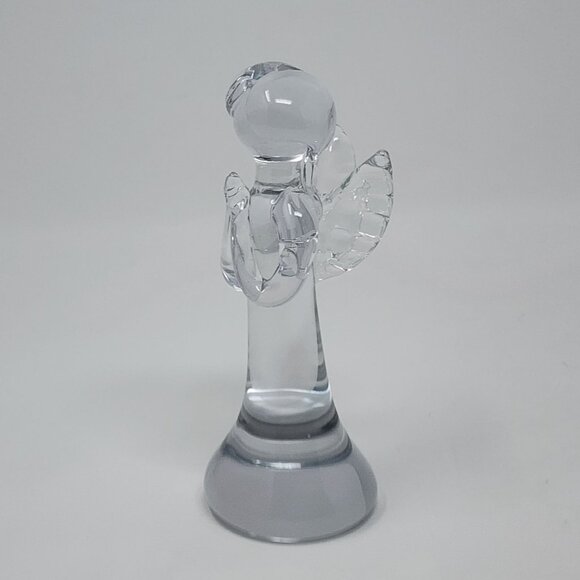 VTG MCM Crystal Angel Figure Paperweight Signed Jon 76 5.75" - Picture 13 of 13